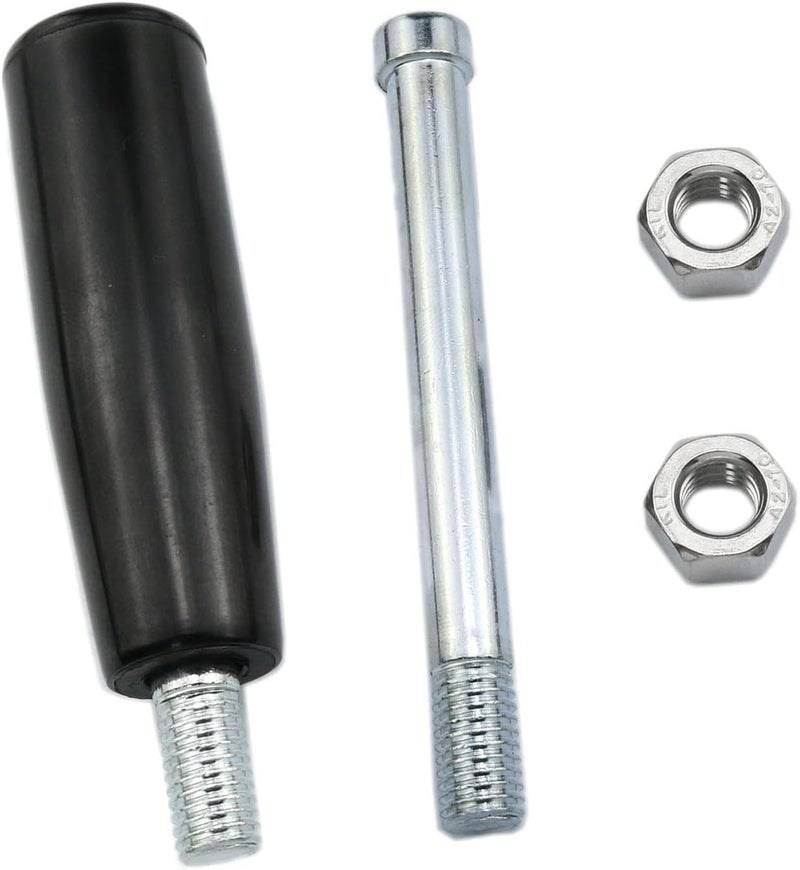 yukata Rotary Handles Lathe Hand Handle Marine Winch Handles Trailer Jack Crank Handwheel milling Machine Accessories M8 Threaded Handle with nut 2pcs (M10*80) - Image 2